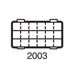 2003 FLAMBEAU CAJA PARA PESCA TRANSPARENTE