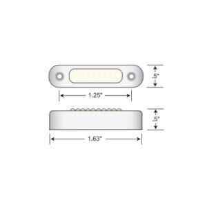 6351W1 MICRO LUZ LED COLOR BLANCO - MONTAJE HORIZONTAL 12V