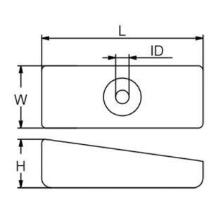 CM41109ZW1B00 ÁNODO DE ALUMINIO HONDA® 71X36MM