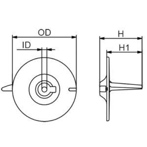 CM41107ZW1B01 ÁNODO DE ZINC HONDA® ALETA .44KG