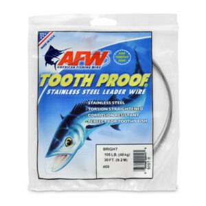 S09T-0 LIDER DE ALAMBRE TOOTH PROOF #9 DE ACERO INOXIDABLE - COLOR BRILLANTE - 105LBS