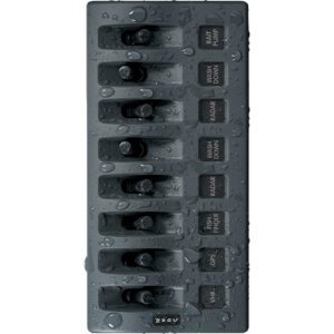4309 PANEL DE INTERRUPTORES DE 8 POSICIONES - A PRUEBA DE INTERPERIE - BLUE SEA SYSTEMS