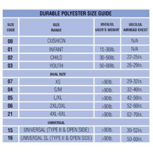 10094-16-A-RD CHALECO SALVAVIDAS PARA ADULTOS – TALLA XL - AIRHEAD