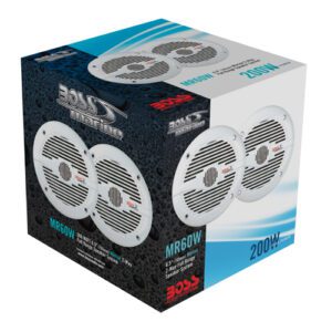BOCINA MARINA MARCA BOSS MOD. MR60  200W 6 1/2"  2 WAY BLANCAS (PAR).