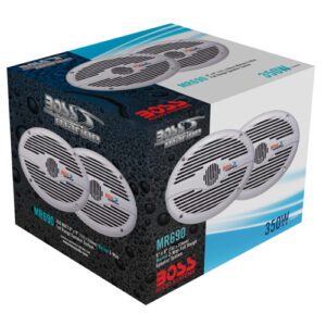 BOCINA MARINA MARCA BOSS MOD. MR690 HIGH 350W 6" X 9" BLANCAS.