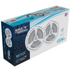 BOCINA MARINA MARCA BOSS MOD. MR60  200W 6 1/2"  2 WAY NEGRAS  (PAR). [CLONE] [CLONE]