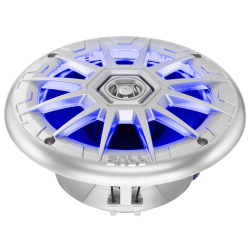 MRGB65S PAR DE BOCINAS MARINAS DE DOS VIAS DE 6.5” – 200 WATT – COLOR PLATEADO – BOSS MARINE