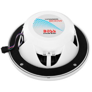 MRGB65S PAR DE BOCINAS MARINAS DE DOS VIAS DE 6.5” – 200 WATT – COLOR PLATEADO – BOSS MARINE [CLONE]