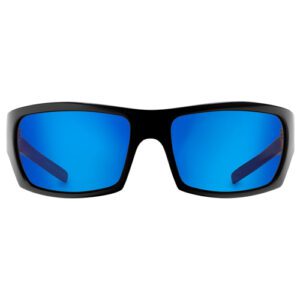 MSG10400 LENTES POLARIZADOS PARA EL SOL THE MACK – ARMAZON NEGRO BRILLANTE – MICAS DE POLICARBONATO AZUL OCEANO – PELAGIC