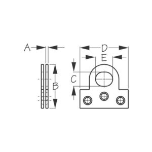 221165-1 CERRADURA DE ACERO INOXIDABLE PARA CANDADO - 2 1/8" - SEA DOG