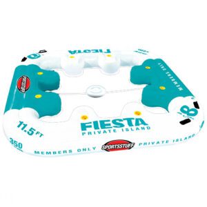 54-2010 JUGUETE INFLABLE FIESTA ISLAND - PARA OCHO PERSONAS - COLOR AZUL / BLANCO - SPORTSSTUFF