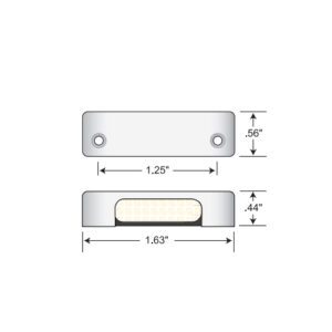 6350U1 MICRO LUZ LED COLOR ULTRA VIOLETA - MONTAJE HORIZONTAL - 12V - ATTWOOD