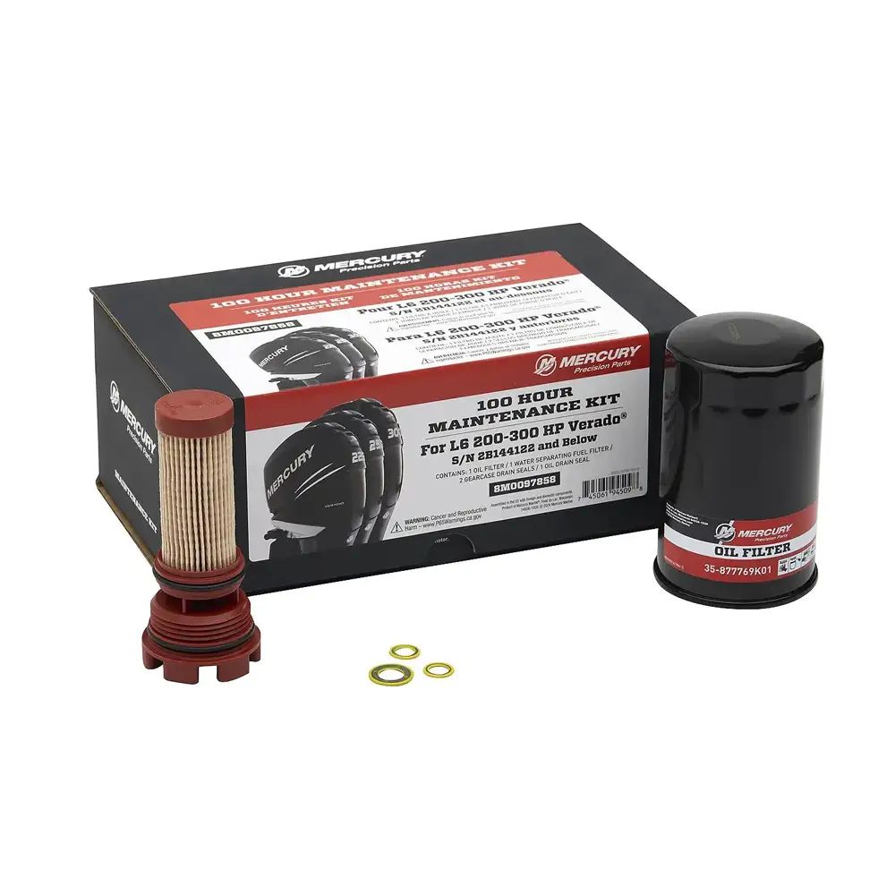 8M0097858 KIT DE MANTENIMIENTO PARA MOTOR DE 200-300HP L6 VERADO - 100 HORAS - MERCURY