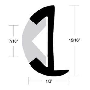 A11-0342 – RUB RAIL DE ALUMINIO ANODIZADO 15/16” X 1/2" – 12 PIES – TACO MARINE