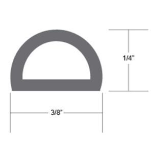 V30-1333 – EMPAQUE ADHESIVO MULTISUPERFICIE DE CAUCHO 1/4" X 3/8” – COLOR NEGRO – TACO MARINE