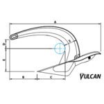 VLC20GS ANCLA VULCAN DE ACERO GALVANIZADO - TIPO C.Q.R - 44LBS - ROCNA [CLONE]