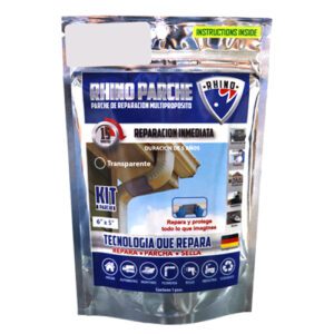 PARCHE TRANSPARENTE DE REPARACIÓN MULTIPROPOSITO - SECADO EN 15 MINUTOS - RHINO