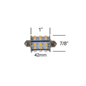 41110P - BULBO LED DE REMPLAZO - COLOR BLANCO CÁLIDO - 12 / 24 VOLTS - SCANDVIK