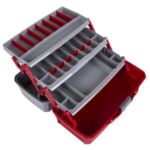 6383TB CAJA DE PESCA MODELO CLASSIC 3 – COLOR ROJO/GRIS – FLAMBEAU
