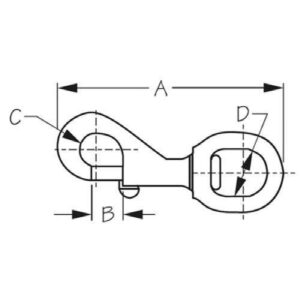 136012 GANCHO CON OJO GIRATORIO –BRONCE– SEA DOG