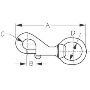 136025 GANCHO CON OJO GIRATORIO –BRONCE– SEA DOG