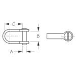 140141 GRILLETE “D” ACERO INOXIDABLE – 3/8” X 5/8” – SEA DOG