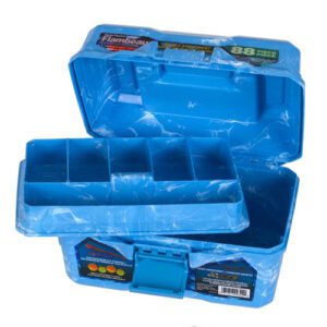 355BMR CAJA DE PESCA BIG MOUTH CON ACCESORIOS - COLOR AZUL APERLADO - FLAMBEAU