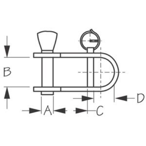 140238 GRILLETE “D” ACERO INOXIDABLE – 13/16” X 1 1/16” – SEA DOG