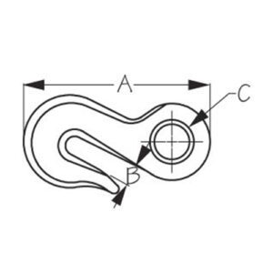 146740 GANCHO CON OJO DE AGARRE –ACERO INOXIDABLE – SEA DOG