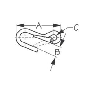 155630 GANCHO RÁPIDO DE RESORTE – ACERO ELECTROGALVANIZADO – SEA DOG
