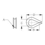 170002 GUARDACABO DE ACERO INOXIDABLE –  DIÁMETRO DE CABO 1/16”-3/32” – SEA DOG