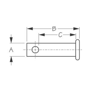 193612 PIN DE ACERO INOXIDABLE PARA ARGOLLA – GROSOR 1/2” – SEA DOG
