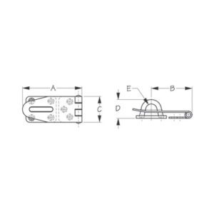 221128 PORTACANDADO DE ACERO INOXIDABLE – LONGITUD 3 9/16” –SEA DOG