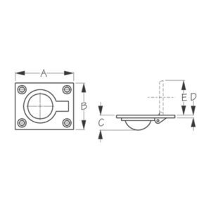 222410 JALADERA DE ANILLO – LATÓN FUNDIDO – SEA DOG