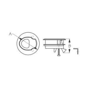 228120 JALADERA CON SEGURO REDONDA – NYLON MOLDEADO – COLOR BLANCO – SEA DOG