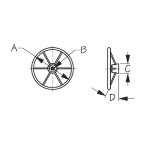 230111 VOLANTE DE ACERO INOXIDABLE –  15 1/8” DE DIÁMETRO – SEA DOG