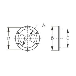 337160 TAPA DE REGISTRO DECK PLATE BLANCO – ABS MOLDEADO – SEA DOG