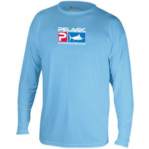 1015181021 PLAYERA DE MANGA LARGA CON PROTECCIÓN SOLAR AQUATEK – COLOR AZUL CLARO – PELAGIC