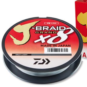 JBGD8U65-300GL LINEA TRENZADA PARA PESCA J-BRAID™ X-8 GRAND 65 LBS 300YDS - COLOR GRIS CLARO - DAIWA