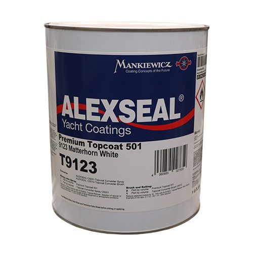 T9123 PINTURA PARA EMBARCACIONES 501 COLOR BLANCO MATTERHORN– 1 GALÓN – ALEXSEAL