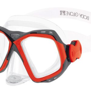 17039P MÁSCARA DE BUCEO FIJI - COLOR ROJO Y GRIS - BODY GLOVE