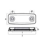 00223F ÁNODO PLACA DE ZINC CON INSERTO HC 200 PARA CASCO -  282 x 108 x 35 MM - TECNOSEAL