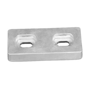 00267 ÁNODO PLACA RECTANGULAR DE ZINC CON INSERTO HC 60 PARA CASCO -  151 x 69 x 25 MM - TECNOSEAL