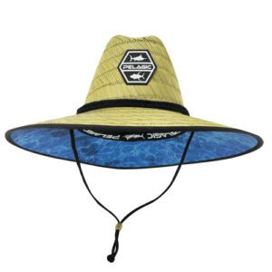1205191000 SOMBRERO DE PAJA PARA PESCA BAJA – COLOR DORADO HEX BLUE – PELAGIC