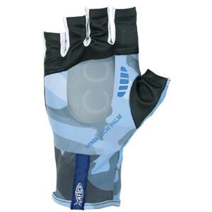 GLOVESO2 GUANTES PARA PESCA SOLAGO – COLOR AZUL CAMO – TALLA 2XL – AFTCO