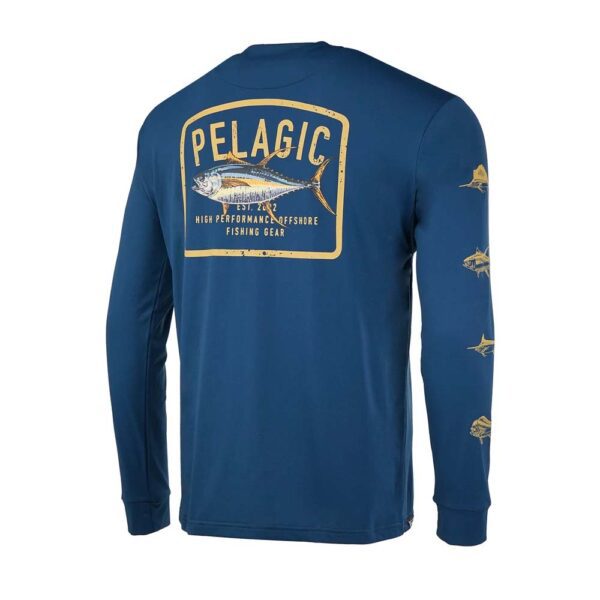 1015211000 PLAYERA DE MANGA LARGA CON PROTECCIÓN SOLAR AQUATEK GAME FISH - TALLA XL - COLOR NAVY - PELAGIC