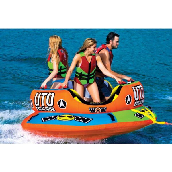 19-1080 JUGUETE INFLABLE UTO EXCALIBUR - 3 PERSONAS - WOW