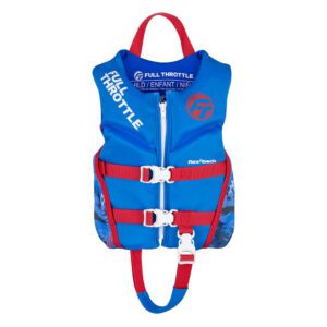 142500-500-001-22 CHALECO SALVAVIDAS DE SECADO RÁPIDO PARA NIÑOS COLOR AZUL MARCA FULL THROTTLE