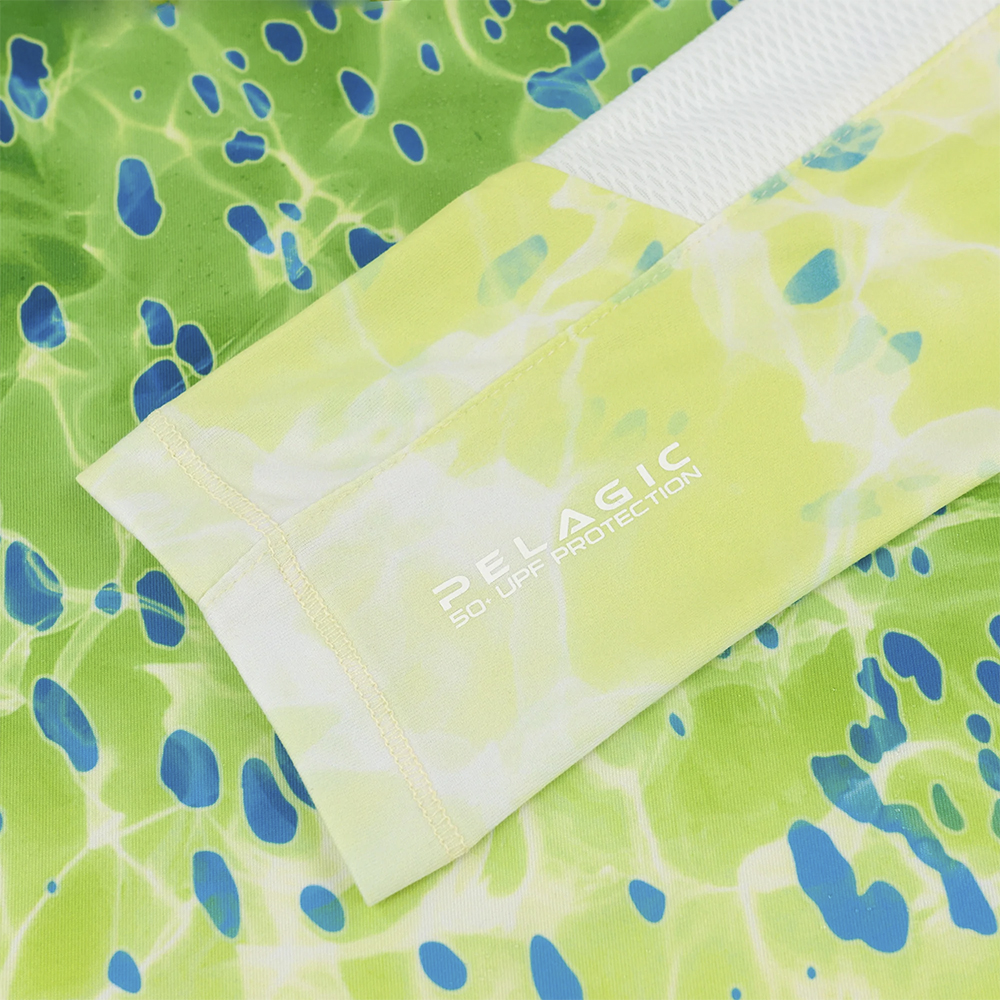 2015211007 PLAYERA DE MANGA LARGA PARA DAMA SOLAR PRO – COLOR GREEN DORADO – PELAGIC - Imagen 4