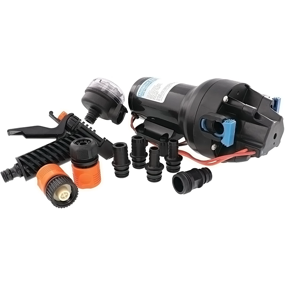 Bomba de diafragma controlada por presión para trabajos pesados HotShot Wash Down de 12 Vcd P501J-119N-3A - JABSCO